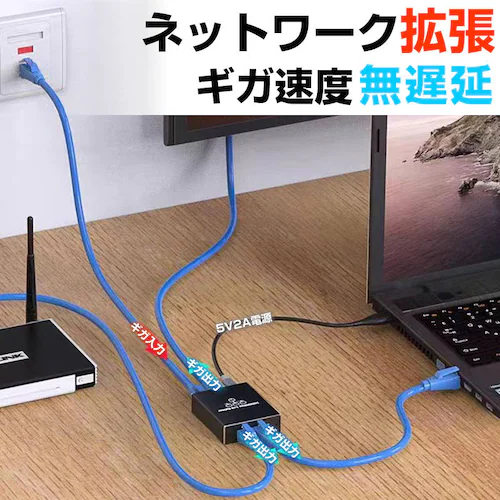 LAN����� 3�|�[�g 1Gbps �M�K LAN�|�[�g���� �g�� �A�_�v�^�[ RJ45 �������p�R�l�N�^ lan�n�u ���[�^�[ �l�b�g���[�N�X�v���b�^�A�_�v�^ CAT5 CAT6 CAT7_3