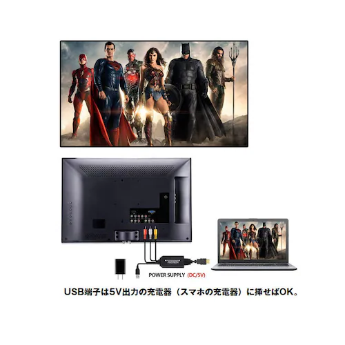 HDMI�[�q�Ή� RCA�ϊ��A�_�v�^ 1.3m �R���|�W�b�g�o�� 1080P�Ή� �e���r�E�ԍڃ��j�^�[�p �f���ϊ��P�[�u��_6