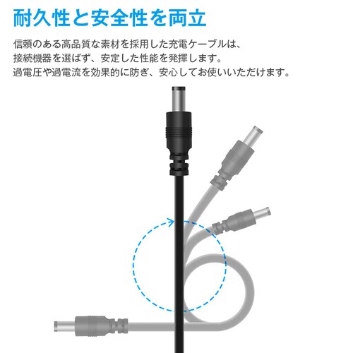 USB DC 11in1 �ϊ��P�[�u�� 1m �d�� �[�d DC�v���O �T�C�Y�ϊ� Type-C miniUSB microUSB �Ή� �W���b�N �A�_�v�^ �R�[�h �����p �Ɠd PC �X�s�[�J�[ �h��_5