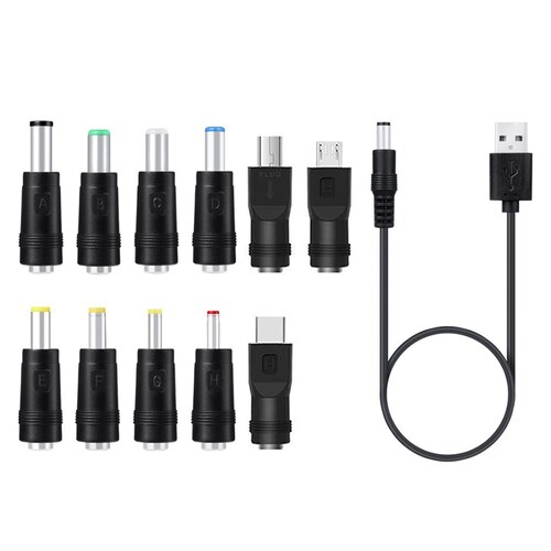 USB DC 11in1 �ϊ��P�[�u�� 1m �d�� �[�d DC�v���O �T�C�Y�ϊ� Type-C miniUSB microUSB �Ή� �W���b�N �A�_�v�^ �R�[�h �����p �Ɠd PC �X�s�[�J�[ �h��_9
