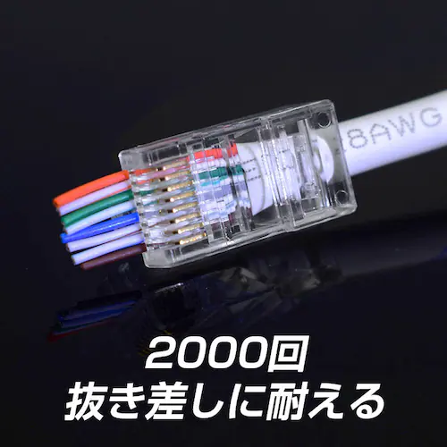�ђʌ^ LAN�R�l�N�^ 30�Z�b�g RJ45 CAT6E CAT5E CAT5 LAN�P�[�u���p �z���ȒP �ܐ܂�ɂ��� 8P8C ���� ���S�� �l�b�g���[�N �����߂� ����_1