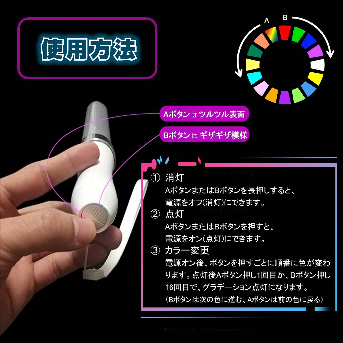 ペンライト 2本セット 15色 LED 電池式 軽量 ストラップ付き 明るい 高