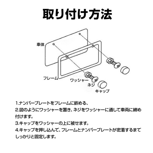 �i���o�[�v���[�g�t���[�� 2���Z�b�g �����ԗp�i���o�[�t���[�� �l�W�t�� ���ʎ� �y������ ���^���b�N �i���o�[�t���[�� �V���o�[ �X�e�����X�� �X�^�C���b�V��_4