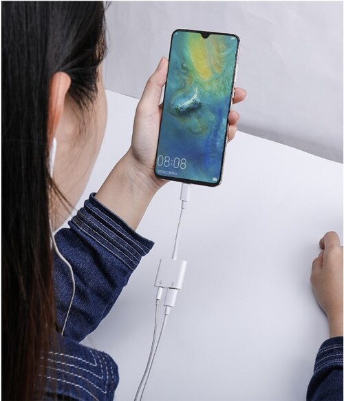 Typec AUX �ϊ� �P�[�u�� Type-C�I�X����TypeC���X�� 3.5mm aux���X �C���z���W���b�N�ɕϊ� �A�_�v�^ ���y�𕷂��Ȃ���[�d �R�l�N�^ 2in1�|�C���g����_7