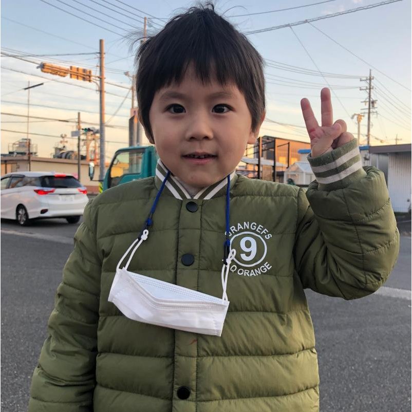 【子育て応援】キッズ用　マスクチェーン　ハンドメイド　306 マスク用ネックストラップ パンダイラストアジャスター付き 可愛い