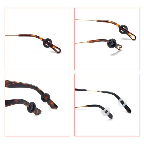 リング型 ホワイト 眼鏡ストッパー 1ペア メガネズレ防止 丸い 眼鏡ストッパー シリコン メガネズレおち防止 落下防止 すべり止め 柔らかい 痛くない ポイント消耗_11