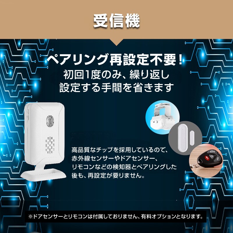 【AirLive】防犯カメラ 人感センサー チャイム 4点 セット 人感センサー ワイヤレスチャイム 屋内用 赤外線 防犯アラーム 防犯