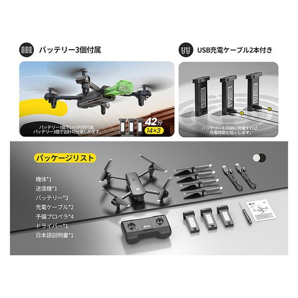 Holy Stone ドローン 100g未満 カメラ付き 屋外 小型 HS155 SE1002112