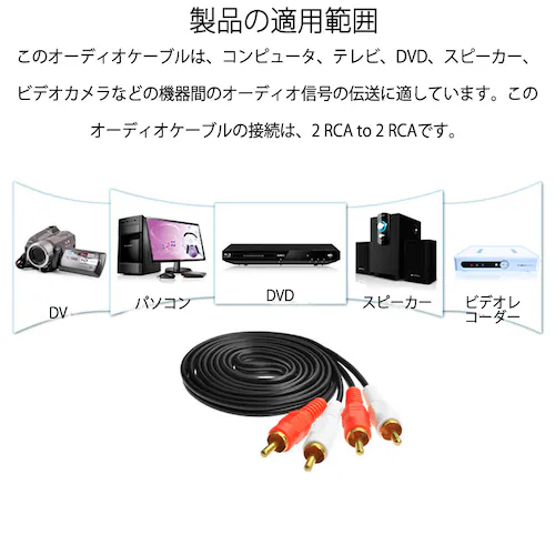 2RCA�I�Xto2RCA�I�X�P�[�u�� �f���A��RCA�v���O�̃f���A��RCA�v���O �P�[�u�� 1.5m AV 2Pin ���`�����l�� �E�`�����l�� �X�s�[�J�[ �A���v �X�e���I_2