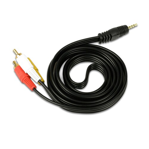 RCA�P�[�u�� 3.5mm�I�X RCA�I�X �Ԕ���3�[�q 1.5m �ϊ��P�[�u�� 4�� 3.5mm AUX �[�q �ϊ��A�_�v�^ 1.5m AV 2Pin �X�s�[�J�[ �A���v �ݔ��̐ڑ�_9