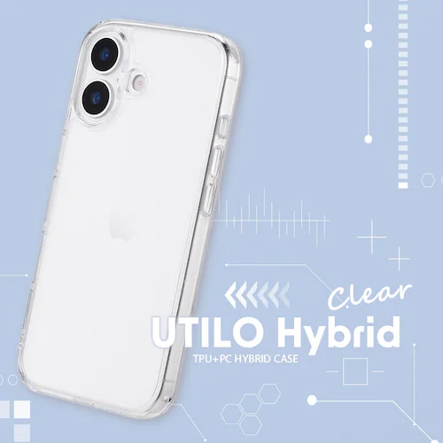 iPhone 17 �Ϗ��E�ϏՌ��n�C�u���b�h�P�[�X �uUTILO Hybrid�v �N���A_2