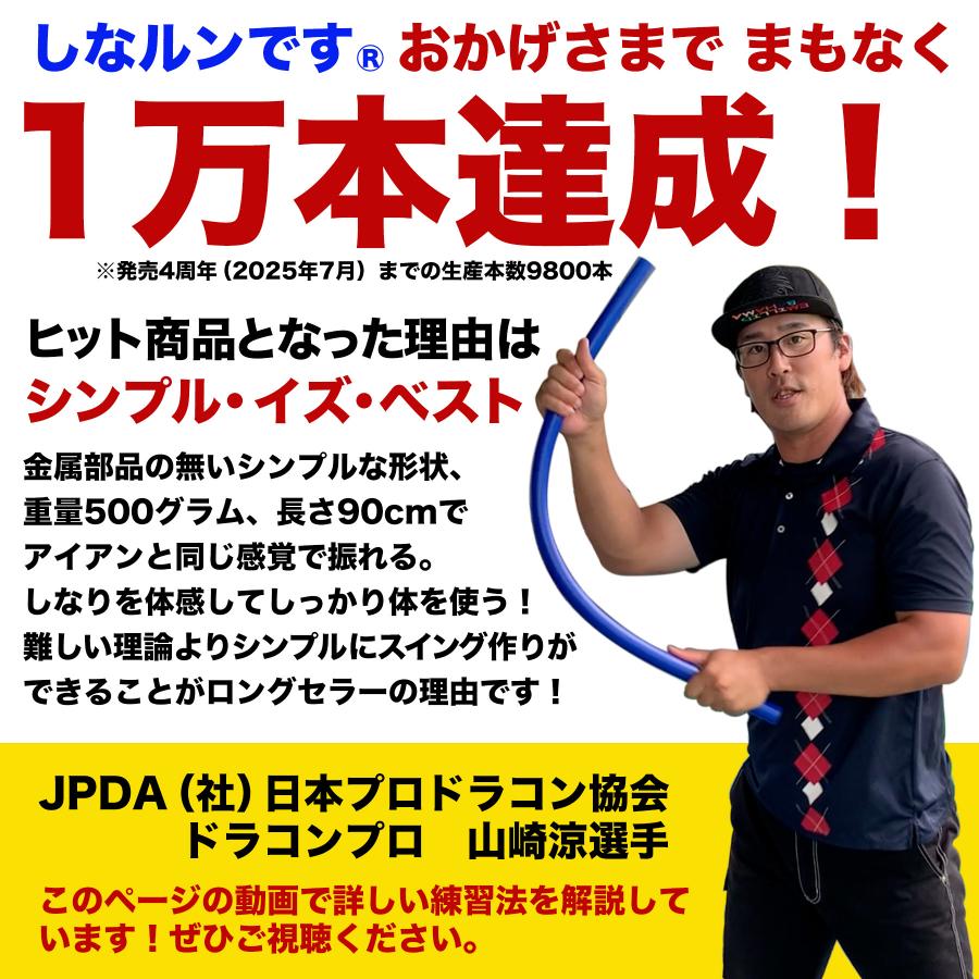 青いしなルンです しなるスイング練習棒90cm・500g 発送方法A 郵便
