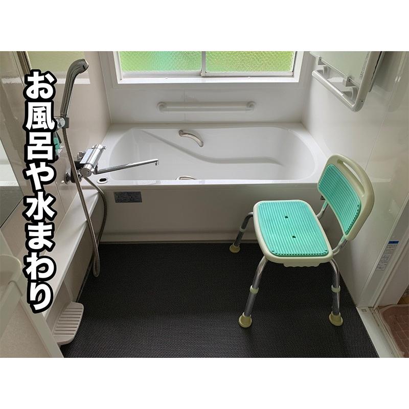歩行 滑り止めマット スタッドレスマット 90cm×6m グレー 原反ロール