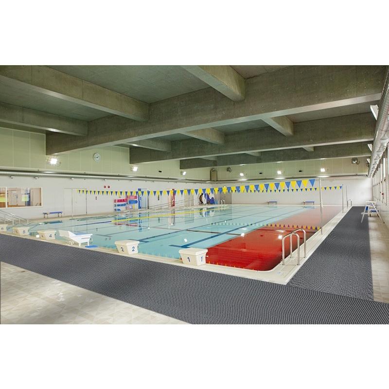 浴場・浴室・プールの滑り止めマット 90cm×5m グレー 高規格6mm厚 安全