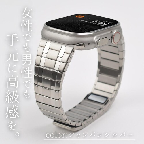 �yBELTIES�z�A�b�v���E�H�b�`�o���h Apple Watch�p 42mm 44mm 45mm 46mm 49mm �u���b�N �}�O�l�b�g ���� �X�e�����X Ultra2 / Ultra / 10 /_11