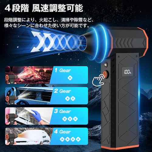 �n���f�B�u�����[ �u���b�N �R�[�h���X �[�d�� ���^ ���� �G�A�_�X�^�[ �^�[�{ 10000mAh LED���C�g�t�� ���� ��� ���� �|�� �y�� �����^�ѕ֗� USB Type-C �ƒ�p �y��_6