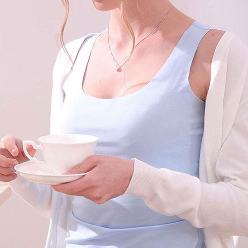 【同色2枚セット】レディース☆アイスインナー タンクトップ 接触冷感 吸汗速乾 タンクトップ 冷感 クール ひんやり 涼感素材 ノースリーブ 吸湿速乾 ストレッチ 夏用 薄手インナー 肌着 インナ_2