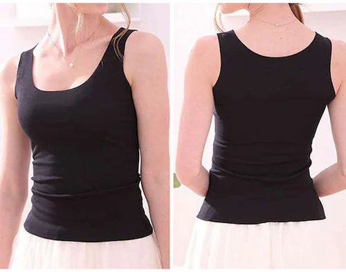 【同色2枚セット】レディース☆アイスインナー タンクトップ 接触冷感 吸汗速乾 タンクトップ 冷感 クール ひんやり 涼感素材 ノースリーブ 吸湿速乾 ストレッチ 夏用 薄手インナー 肌着 インナ_6