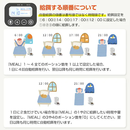 自動給餌器 猫 犬 タイマー 自動餌やり機 自動 給餌器 ペットフィーダー 餌やり機 音声録音 イヌ ネコ_11