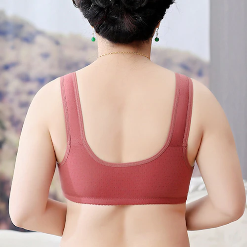 【2枚セット】ふんわりフロントホックブラジャー レディース下着 花柄 おしゃれ レディース 快適 フロントホック 軽量 軽い シンプル デザイン 柔らか 普段使い カジュアル ナチュラル ノンワイヤー_1