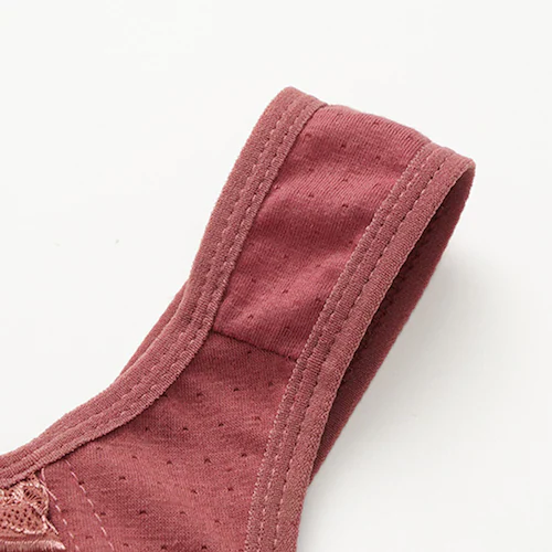 【2枚セット】ふんわりフロントホックブラジャー レディース下着 花柄 おしゃれ レディース 快適 フロントホック 軽量 軽い シンプル デザイン 柔らか 普段使い カジュアル ナチュラル ノンワイヤー_3