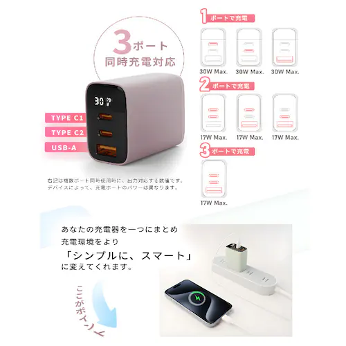 �y�V�[�t�H�[���z 30W PD �}���[�d AC�A�_�v�^�[ 3�|�[�g iPhone17 �[�d�� iPhone16 iPhone15 Android type-c �X�}�z�[�d�� iPhone 16e iP_5