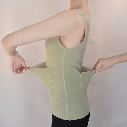 前後ポケット付き☆レディースあったかインナー レディースインナー カイロポケット付き 防寒インナー ホットインナー カイロ収納 背中ポケット 前ポケット付き カイロインナー 冷え対策 あったか カイロ_7