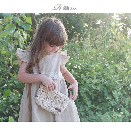 ナチュラル 120cm Rora ワンピース キッズ 通販 ローラ リネンワンピース ノエル 半袖 フリル レース 無地 コットンリネン 綿麻 夏服 夏 カジュアル ナチュラル かわいい おしゃれ 女_8