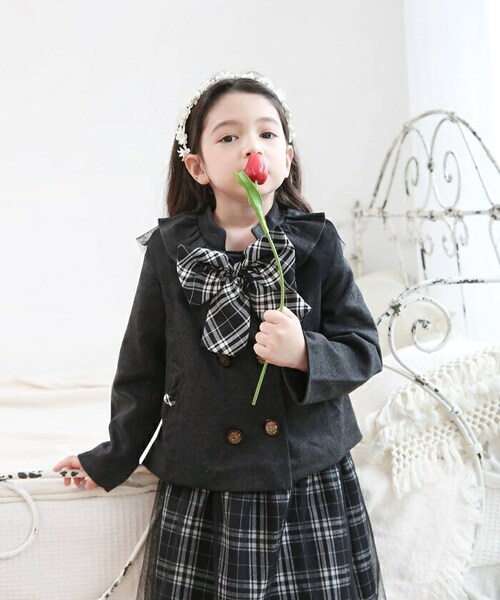 �L�b�Y �X�[�c ���w�� ���̎q �ʔ� �Z�b�g�A�b�v 10002287 �t�H�[�}���X�[�c �㉺�Z�b�g �q�ǂ� ������ ������ ���\�� ���܎O ��i �`�F�b�N�� �^�[�^���`�F�b�N ������� ��l���� �I_22