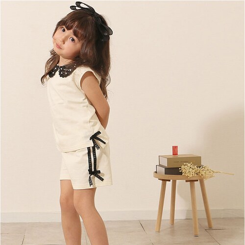 Rora �Z�b�g�A�b�v �ʔ� ���[�� �G���� �㉺�Z�b�g �L�b�Y �q�� ���̎q ���q ���� �V���[�g�p���c ���[�X ���{�� ���ǂ� �q�ǂ� ���ꂢ�� ������� ���킢�� �I�V���� ���� �J�W���A�� _3