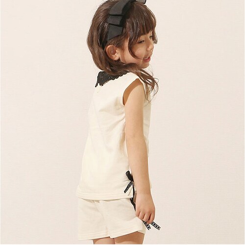 Rora �Z�b�g�A�b�v �ʔ� ���[�� �G���� �㉺�Z�b�g �L�b�Y �q�� ���̎q ���q ���� �V���[�g�p���c ���[�X ���{�� ���ǂ� �q�ǂ� ���ꂢ�� ������� ���킢�� �I�V���� ���� �J�W���A�� _4