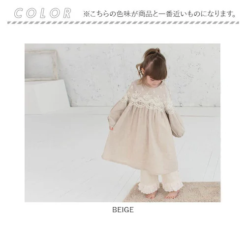 BEIGE S �L�b�Y �p�W���} ���̎q �W���j�A �ʔ� �����s�[�X 10006252 �p�W���}�h���X �i�C�g�h���X ���[�������s�[�X ���� ���[�X �t���� ������� ���� �I�V���� ���킢�� ����_12
