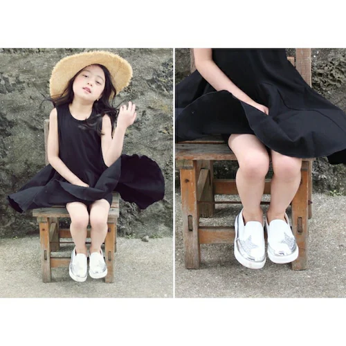 ホワイト 19cm キッズ スリッポン 女の子 男の子 通販 紐なしスニーカー 10004954 白 ホワイト 星 スター シルバー ラメ キラキラ 通学 通園 おしゃれ かわいい カジュアルシューズ_6