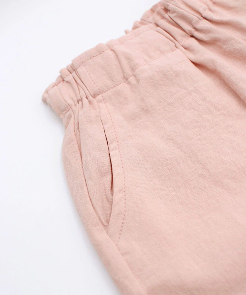 Rora ショートパンツ キッズ 通販 ローラ ハーフパンツ ライラ コットンショートパンツ コットンリネン 綿麻 ナチュラル 夏服 春 秋 ボトムス かわいい おしゃれ 女の子 女子 子供 子ども _7