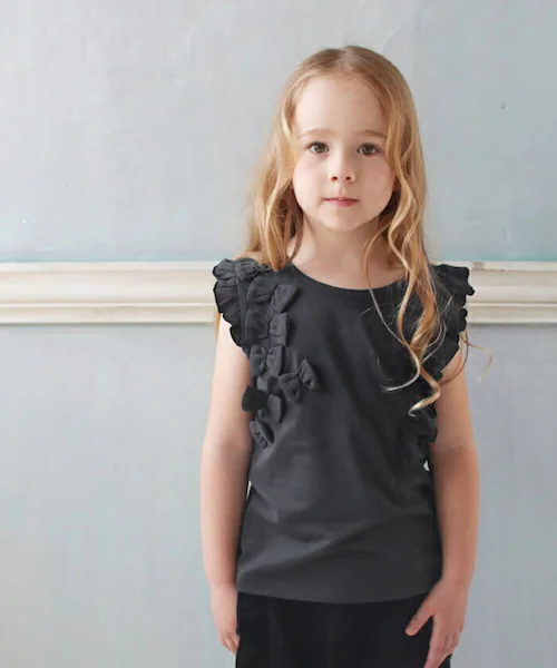 キッズ ノースリーブ 女の子 通販 タンクトップ 13072001 Tシャツ カットソー 半袖 夏服 袖なし フリル リボン フリル袖 こども 女子 かわいい おしゃれ 可愛い オシャレ トップス 子_8