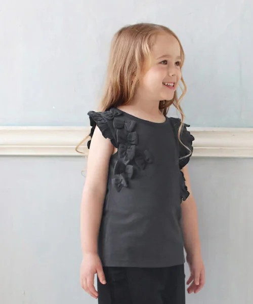 キッズ ノースリーブ 女の子 通販 タンクトップ 13072001 Tシャツ カットソー 半袖 夏服 袖なし フリル リボン フリル袖 こども 女子 かわいい おしゃれ 可愛い オシャレ トップス 子_9
