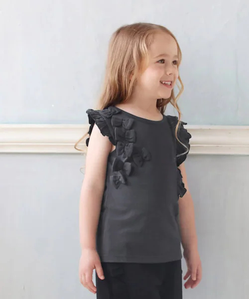キッズ ノースリーブ 女の子 通販 タンクトップ 13072001 Tシャツ カットソー 半袖 夏服 袖なし フリル リボン フリル袖 こども 女子 かわいい おしゃれ 可愛い オシャレ トップス 子_22