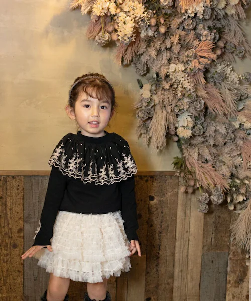 Rora 子供服 スカート 通販 ナデシコ フリフリリボンスカート フレアスカート キッズ 女の子 女子 リボン レース フォーマル カジュアル パーティー お出かけ 誕生日 記念日 かわいい オシャ_7