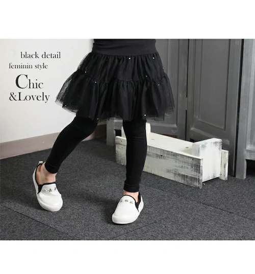 スカート キッズ 女の子 通販 スカートパンツ 10001142 スカッツ レギンス付きスカート チュールスカート チュチュスカート ふんわり キラキラ フォーマル パーティー かわいい オシャレ 可_5