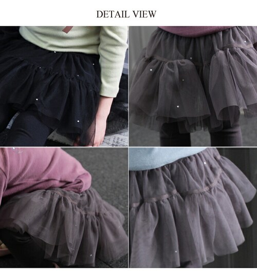 スカート キッズ 女の子 通販 スカートパンツ 10001142 スカッツ レギンス付きスカート チュールスカート チュチュスカート ふんわり キラキラ フォーマル パーティー かわいい オシャレ 可_14