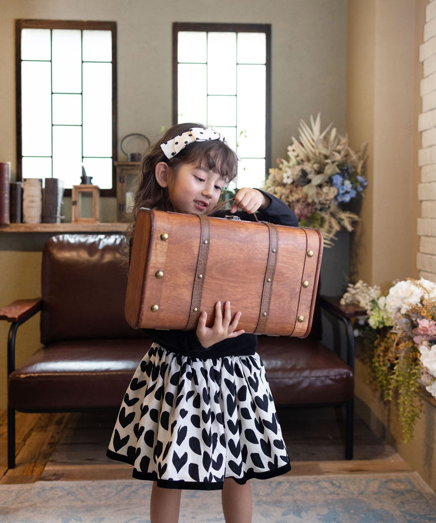 ブラック 110cm Rora 子供服 スカート 通販 アゲハ ハート柄スカート