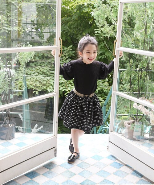 �X�J�[�g �L�b�Y ���̎q �ʔ� �M���U�[�X�J�[�g 10003804 �t�H�[�}�� ������ ���\�� ������ ���w�� �h�b�g ���� �E�G�X�g�S�� �{�����[�� �K�[���[ ���킢�� �I�V���� ���� ������� _6