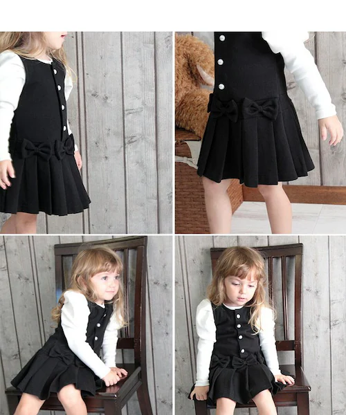 BLACK 130cm フォーマル ジャンパースカート キッズ 通販 ジャンパー スカート 10003396 子ども 子供 女子 可愛い リボン プリーツスカート 綿 コットン 入園式 卒園式 入学式_8