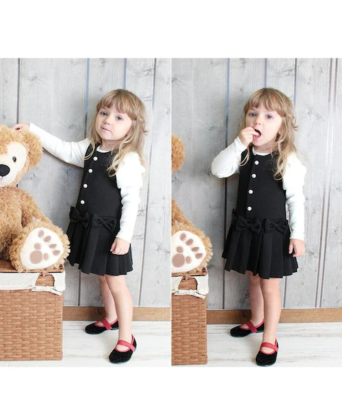 BLACK 130cm フォーマル ジャンパースカート キッズ 通販 ジャンパー スカート 10003396 子ども 子供 女子 可愛い リボン プリーツスカート 綿 コットン 入園式 卒園式 入学式_10