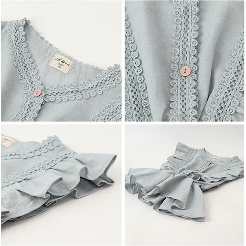 Rora �u���E�X �݂Ȃ� �ʔ� ���[�� ���i �J�b�g�\�[ �L�b�Y �q�� ���̎q ���q ���ǂ� �q�ǂ� ���ꂢ�� �t�����`�X���[�u �t���� ���[�X �{�^�� ������� ���킢�� �I�V���� ���� �J�W��_13