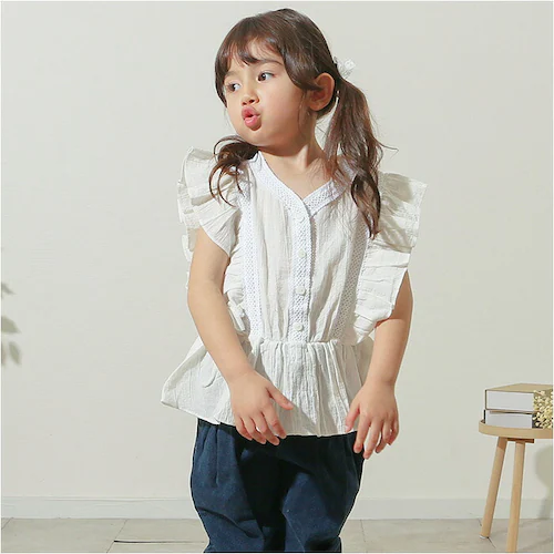 Rora �u���E�X �݂Ȃ� �ʔ� ���[�� ���i �J�b�g�\�[ �L�b�Y �q�� ���̎q ���q ���ǂ� �q�ǂ� ���ꂢ�� �t�����`�X���[�u �t���� ���[�X �{�^�� ������� ���킢�� �I�V���� ���� �J�W��_20