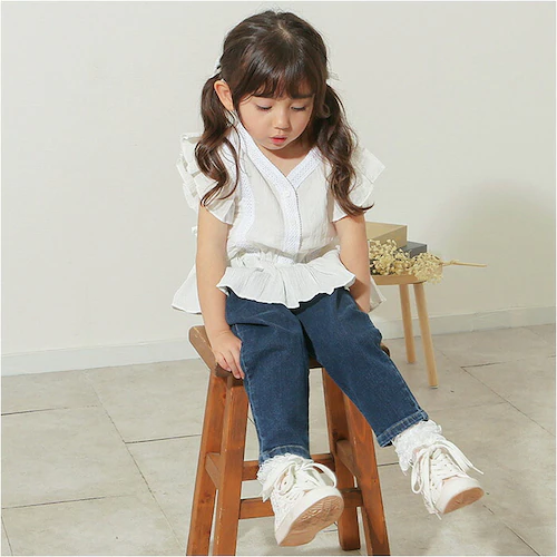 Rora �u���E�X �݂Ȃ� �ʔ� ���[�� ���i �J�b�g�\�[ �L�b�Y �q�� ���̎q ���q ���ǂ� �q�ǂ� ���ꂢ�� �t�����`�X���[�u �t���� ���[�X �{�^�� ������� ���킢�� �I�V���� ���� �J�W��_22