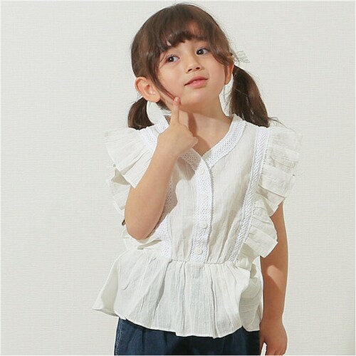 Rora �u���E�X �݂Ȃ� �ʔ� ���[�� ���i �J�b�g�\�[ �L�b�Y �q�� ���̎q ���q ���ǂ� �q�ǂ� ���ꂢ�� �t�����`�X���[�u �t���� ���[�X �{�^�� ������� ���킢�� �I�V���� ���� �J�W��_25