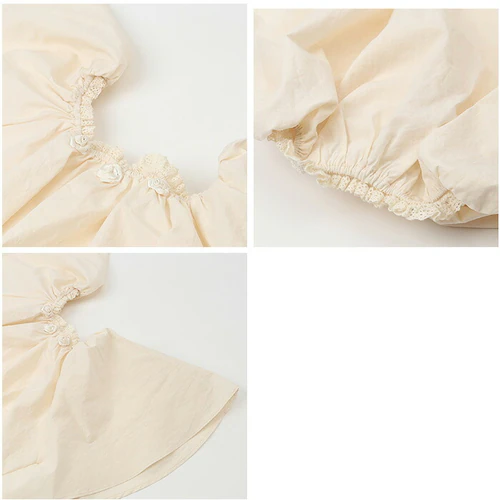 Rora ブラウス 襟なし 通販 ローラ クリーミー カットソー キッズ 子供 女の子 女子 こども 子ども きれいめ 白 ベージュ フレアスリーブ 花 お花 おしゃれ かわいい オシャレ 可愛い カ_10