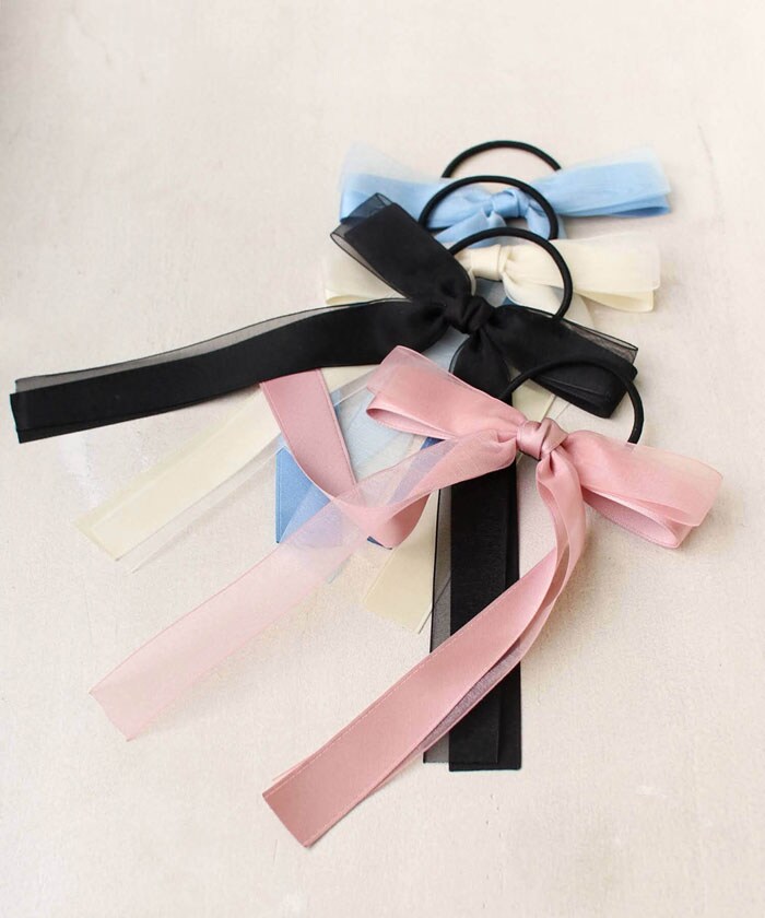 キッズ ヘアゴム リボン 通販 ひらひら 68402302 カノンリボンヘアゴム